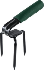Image of Faithfull Essentials Mini-Prong Hand Cultivator, Carbon Steel Garden Claw for