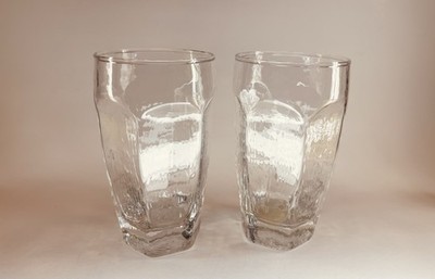 Vintage Libbey Glass Chivalry Clear Iced Tea Glasses 5 1/4  Tall, 12oz, Set of 2