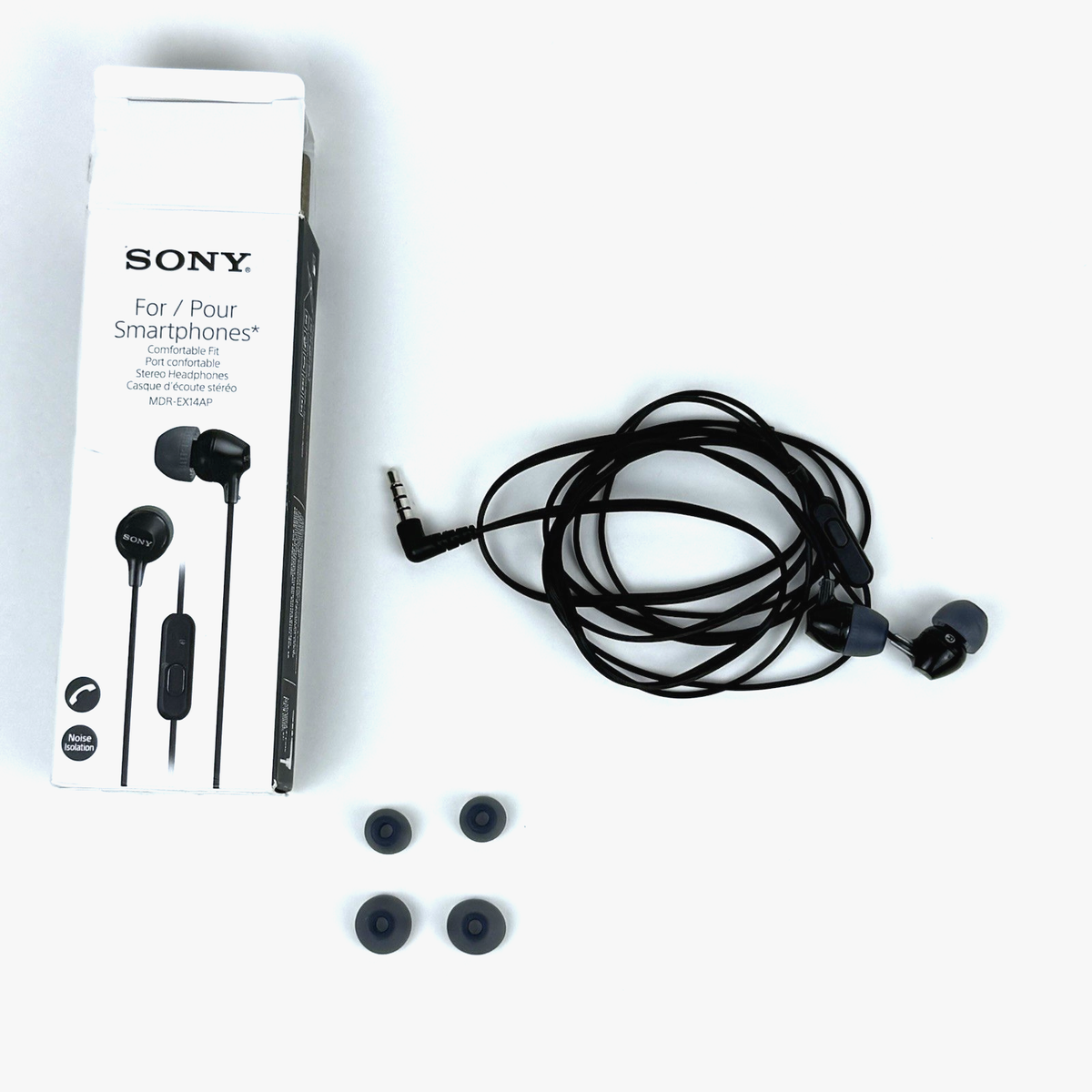 Sony MDR-EX14AP Wired Earbuds w/ Mic 3.5mm In-Ear Headphones Black