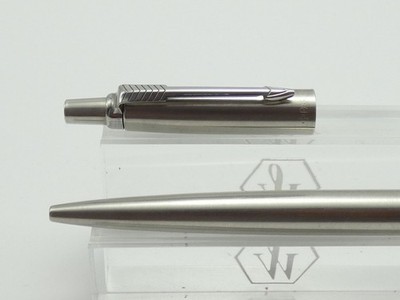 Vintage 1989 Parker Jotter Flighter Stahl Kugelschreiber, CT, blaue Tinte *NEUWERTIG*