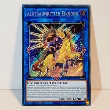 Yugioh Karte Albtraumritter Einhorn RA01-DE043 Secret Rare Deutsch Near Mint