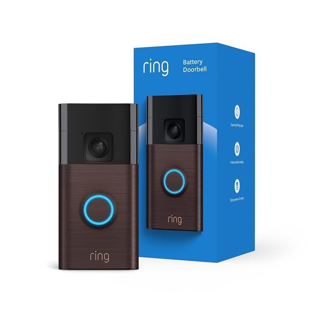 Ring Battery Doorbell Live View with Two-Way Talk Night Visi