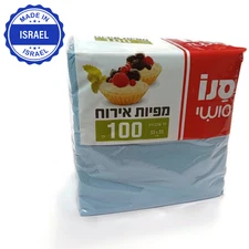 SANO SUSHI 100xBlue Paper Dinner Tissue Single-ply Hosting Guest Napkins 33x33cm