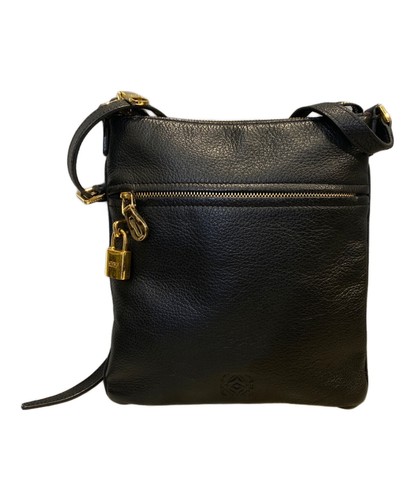 Loewe Anagram Shoulder Bag 308.95.B91 Leather Black Women's #TFB16130