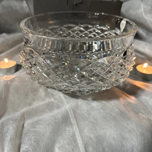 Vintage WATERFORD CRYSTAL Archive 8" Shallow Bowl IRELAND With Box