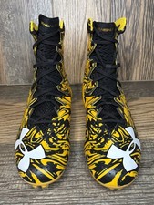 NEW Under Armour Highlight Lux MC Football Cleats Black/Orange SZ 10 3020165-071