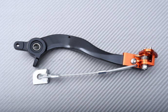 Pédale de frein arrière KTM EXC 200 en aluminium forgé orange STRONGBRAKE premium
