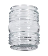 B&P Lamp® 4 1/2" Clear Retro Utility-Type Glass Shade