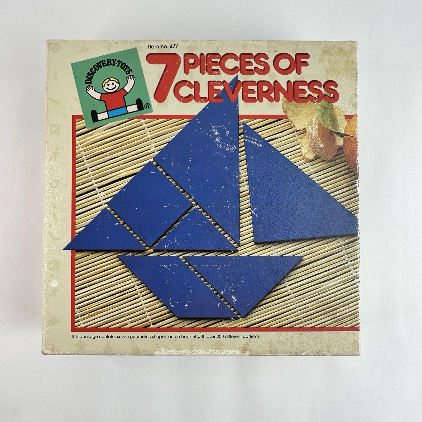 1986 7 Pieces Of Cleverness Tangram Set With Instructions