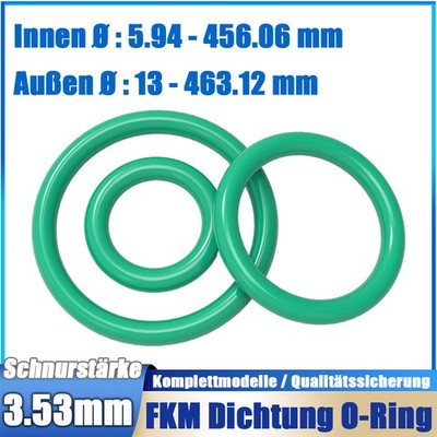 O-Ring 5,94-456 mm Schnurstärke 3,53 mm DIN-3771 FKM 80 Dichtring Oring Nullring