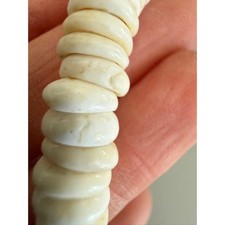 Vintage LARGE PUKA Shell Choker Necklace 16" Barrel Clasp Surfer Hawaii 70s