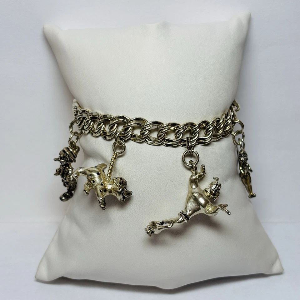 Disney Sterling 925 Silver Limited Edition 4 Charm Assorted Charm Bracelet 7 in - Image 4 of 4