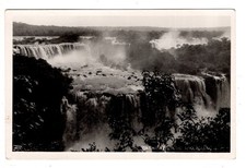 RPPC Iguazu River Falls Border of Argentina Brazil Postcard