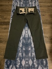 Acne Studios Amdre PSS18 Petrol Green Cotton Trousers Size 34 EU50 Relaxed Fit