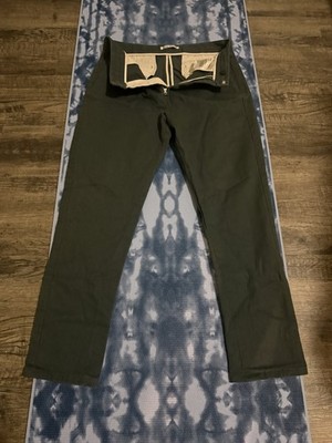 Acne Studios Amdre PSS18 Petrol Green Cotton Trousers Size 34 EU50 Relaxed Fit