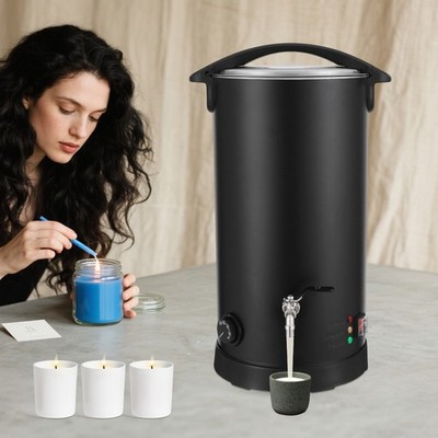 15L/3.96 Gallon Wax Melter Wax Melting Pot Stainless Steel For Candle Making