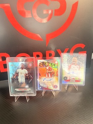 Topps Stadium Chrome + Topps Chrome + Topps Flagship. 3x Auto Cards