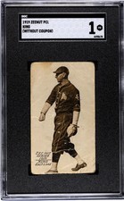 1919 ZEE-NUT KING NNO POOR ZEENUT SET BREAK SGC 1 BASEBALL SALT LAKE CITY BEES