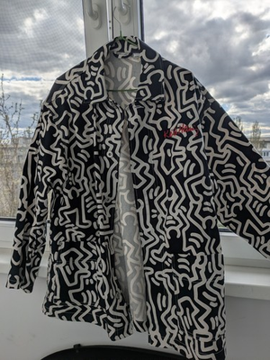 #ad #ad Hamp;M x Keith Haring Twill Chore Jacket All over print AOP Oversize M SIZE UNISEX $55.00