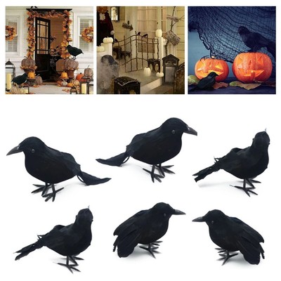Spooky Ambiance Realistischer Schwarzer Rabe Realistisches Design Liebe zum Deta