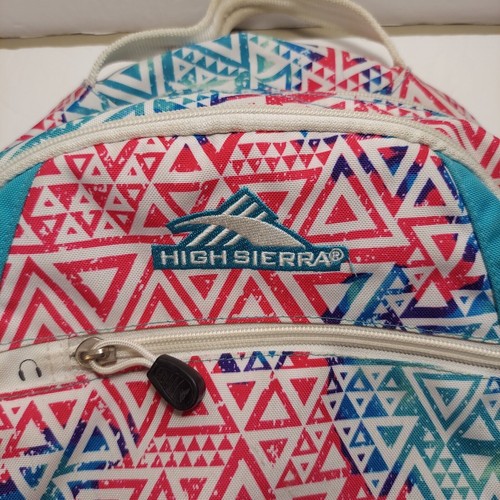 High Sierra Teal Pink Backpack Laptop Multi Compartments Sleeve Suspension Strap - Picture 8 of 11