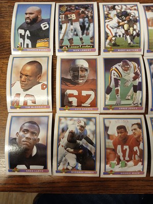190- 1991 Bowman Football Card Lot No Duplicates