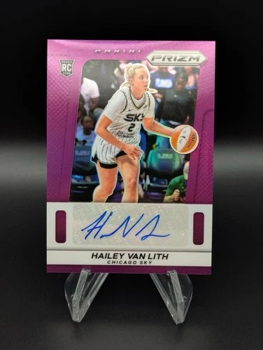 2025 Panini Prizm WNBA Hailey Van Lith RC Throwback Signatures Purple Auto /49