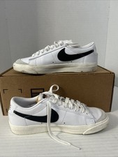 Men's Nike Blazer Low '77 Retro Leather Shoes, White/Black - Size 6, DA6364-101