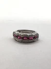 14k Gold Amethyst Diamond Ring Size 5 - 4.05g