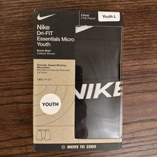 Nike Dri-FIT Essentials Micro Youth Boxer Briefs / Large / Black 2 pack
