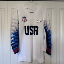 Men's USA Hockey Nike 2018 Winter Olympics Home Jersey NWT Medium 