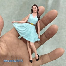1/18 Beauty Girl 4" Figurines Figures Miniatures Model For Cars Vehicles Toys