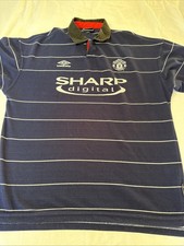 VTG 1999/2000 Umbro Manchester United Men’s XL SS Away Games Jersey Vapa Tech