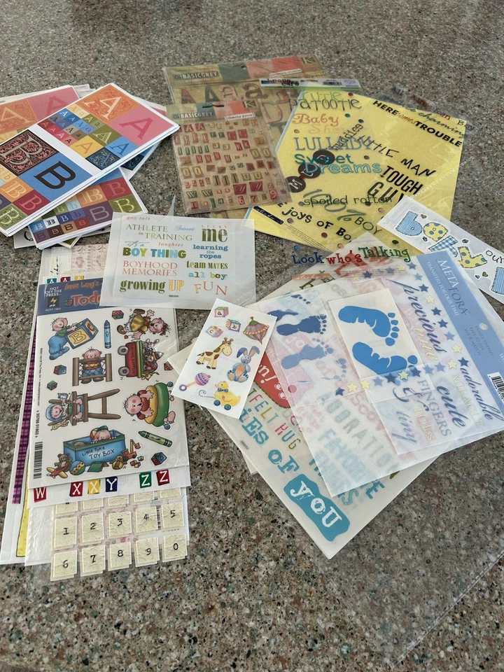 Lot Of Scrapbooking Supplies. Lots Of Alphabet Stickers - Image 2 of 3
