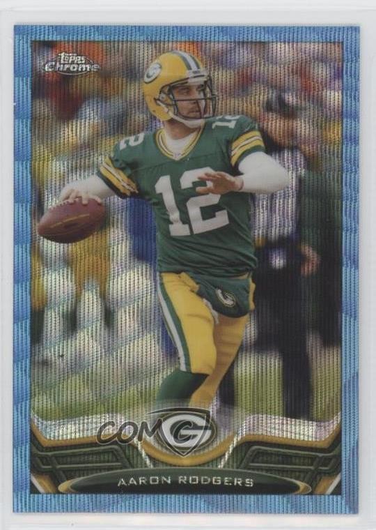 2013 Topps Chrome Blue Wave Refractor Aaron Rodgers #150 1by