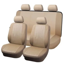  car seat Covers Set airmesh Breathable Full Set -- Low Back Beige & Beige