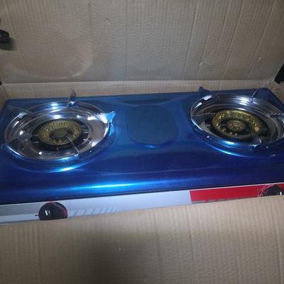 #ad Double Burner Stove W Auto Ignition Outdoor Propane Portable Camping Cooking Ran $48.25