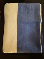 d porthault Twin Flat Sheet In Beige/Blue 100% Cotton. 71”x122” New
