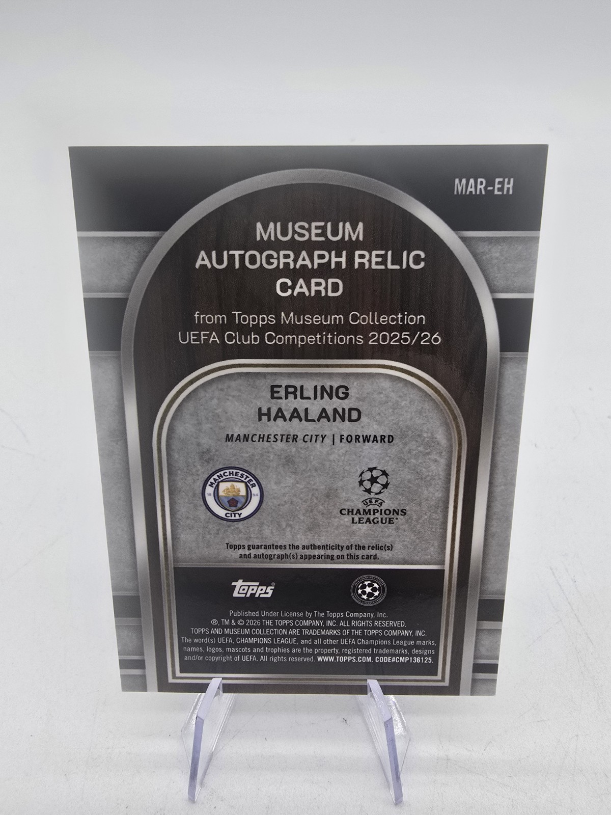 2025-26 Topps Museum UEFA 🔥 ERLING HAALAND 🔥 Relic Auto 11/50 Manchester City  view 4