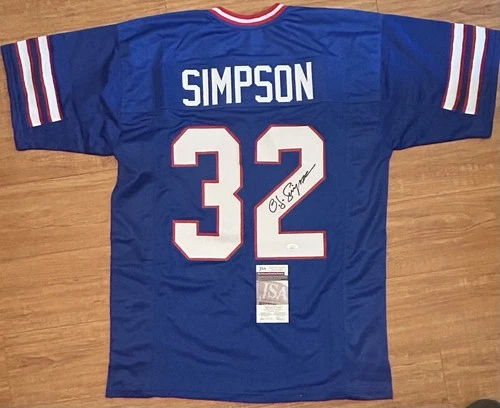 O.J. Simpson Signed Buffalo Football Jersey #32 JSA Witness COA Autographed NFL
