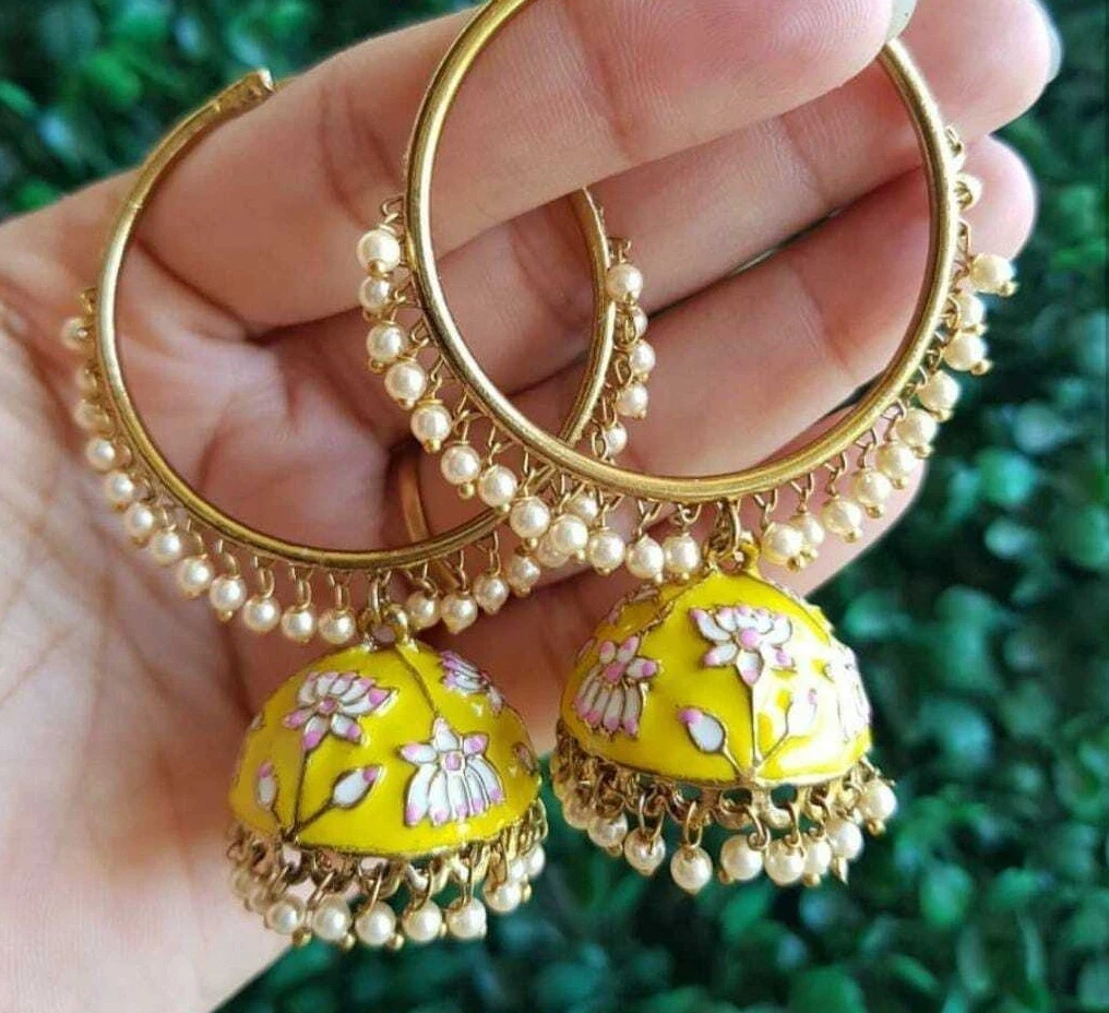 Hoop jhumka earrings deals