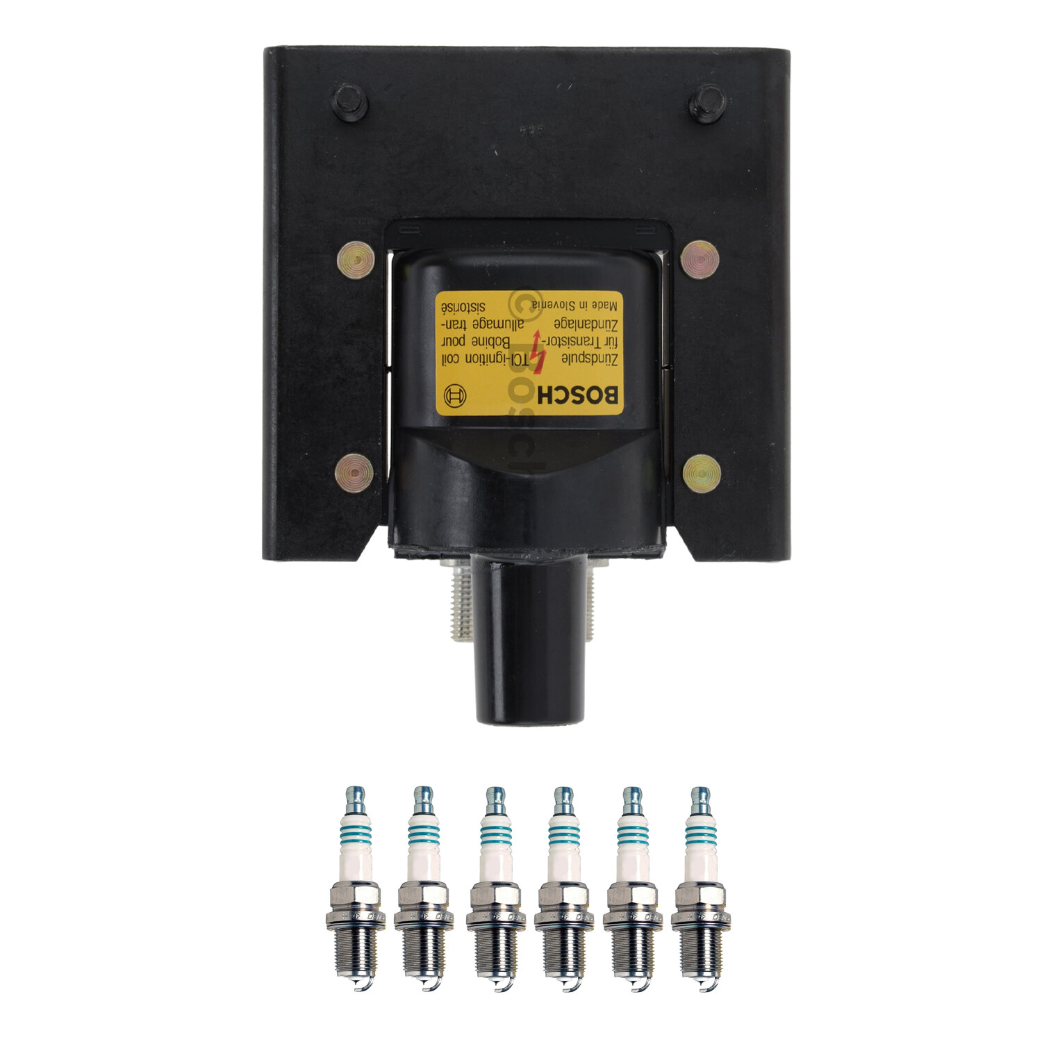 Bosch 1 Ignition Coil Denso 6 Iridium Power Spark Plug Kit For A6 NSX 911 H6 V6