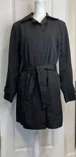 TOWNE COLLECTION by LONDON FOG (VTG) Womens Raincoat Trench Coat S Belted Preppy