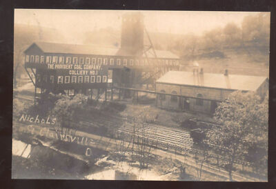 REAL PHOTO ST. CLAIRSVILLE OHIO PPROVIDENT COAL COMPANY FACTORY POSTCARD COPY