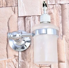 Polished Chrome Wall Mounted Bathroom Accessory Soap Pump Liquid Dispenser