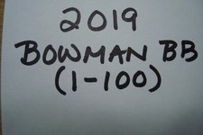 2019 Bowman Baseball Complete Set (1-100) Loaded with Stars & Rookies ~ Trout