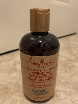 LOT OF TWO Shea Moisture Manuka Honey & Mafura Oil Leave-In Milk, 8 oz Rare Find