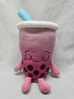Funko Pink Bubble Tea Blue Straw Sleepy Plush Stuffed Gamestop Exclusive 2021