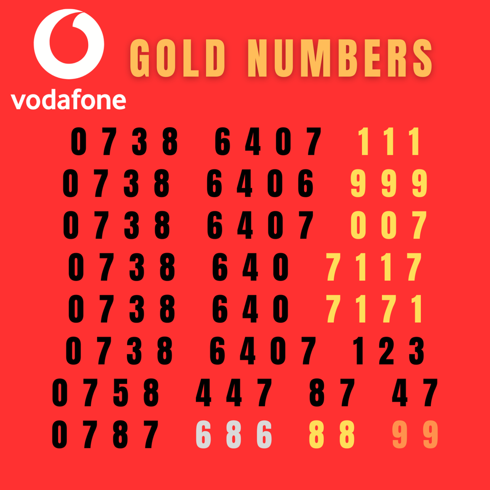 GOLD NUMBER SIM CARD VODAFONE TRICUT SIM CARD VIP BUSINESS SIM CARD