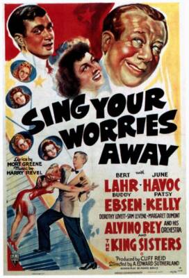 Sing Your Worries Away poster Buddy Ebsen June Havoc Bert Lahr- 1942 Movie Photo